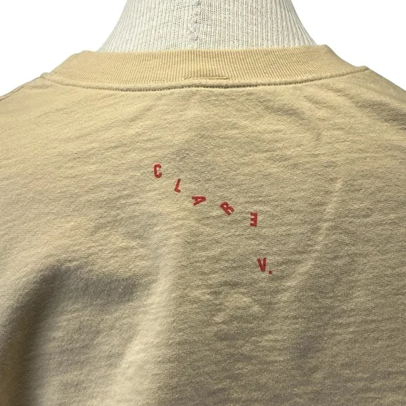 Claire V Le Drop Sweatshirt Women Large in Oat Soft Yellow - Picture 6 of 10